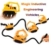 Линия после робота индукционные образовательные индуктивные игрушки автомобиль грузовик машину последователь DIY Diecast автомобиль Magic Pen Penguin PIG LJ200930
