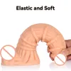 Glande grossa macia vibrador anal plug fantasia galo pele sentimento pênis de silicone enorme bunda grande para homem mulher lésbica sexy produto