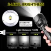 Linterna LED de buceo impermeable IP68 profesional con cuentas de lámpara P70 de 4 núcleos profundidad máxima de buceo 100M lámparas anfibias