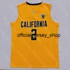 2020 New California Golden Bears College-Basketballtrikot NCAA 2 Gutierrez Gelb, alle Nähte und Stickereien, Herren-Jugendgröße