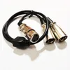 Connectors Audio Cables, XLR 3Pin Female To Dual XLR3Pin Male Audio Splitter Microphone Extension Connector Cable About 0.5M/1PCS