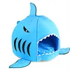 Lit de chien de vente chaude Forme de souris de requin Maison lavable Lit pour animaux de compagnie Chat House Coussin amovible Lit pour animaux de compagnie Shark Dog House pour petit chien 201124