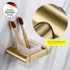 SMESITELI LUXURY Golden Bathroom Hardware Sets 304 Rostfritt Stål Borstat pappershållare Handduksställ Tvålfat Badrum Produkt LJ201204