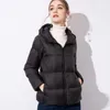 겨울 여자 울트라이트 아래로 재킷 후드 두꺼운 따뜻한 코트 여성 오리를 위해 여자를위한 파카를 위해 휴대용 겉옷 Overcoat 201203