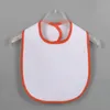 Sublimering Blank Baby BIB DIY Termisk överföring Baby Burp Cloths Vattentät Bib Kid Produkt 5 färger M3147 370 K2
