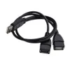 1 Male Plug To 2 Female Socket Cables USB 2.0 Extension Line Y Splitter Data Cable Power Adapter Converter