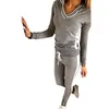 Kobiety Sport Suit Bluza Bluza z kapturem + Spodnie Jogging Femme Marque Survetement Sportswear 2 PC Set Dressuit S-XL My