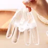 100pcs/bag PE Polyethylene Disposable Transparent Gloves Food Grade Plastic Gloves Catering Beauty Thickened Disposable Gloves YL0061