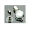 10 -stycken Copper Skruv Cap Glass Viage Pendant Miniature Wishing Bottle Clear Oil Charm Name eller Rice Art Mini Glass Bott Bbyyg