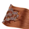 Peruvian 100 ٪ Human Hair Hair Clip في ملحقات الشعر 12# 16# 27# 33# 99J REMY CLIP