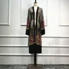 プラスサイズの長いシャツの女性着物板プラージュムジェールボーホーフローラル刺繍シフォンメッシュブラウスカーディガン衣類roupasフェミニナLJ200812