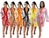 폭발 2020 여성 패션 의류 새로운 리스팅 Rouding 미국 달러 인쇄 느슨한 가운 목욕 가운 카디건 하우스웨어 여성