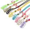 Favorit Handvävda halsband Wax Line Cord Woven Pendants Smycken Hantverk med Träpärlor Kvinnor Neck Dekoration 8 färger RRB13417