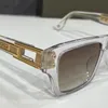 패션 선글라스 GRANDS-7 남성 레트로 예웨어 팝 넉넉한 스타일 스퀘어 프레임 UV 400 렌즈 케이스가 있는 세련된 아세테이트와 메탈 디자인의 고급 안경