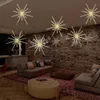 LED dize ışıkları asılı yıldız patlaması lambası diy havai fişek akışı ışıkları noel çelenk festivali dekor uzaktan pırıltı ışıkları