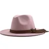 Winter Jazz Hat Formal Hats wide Brim Cap Men Women Panama cap Felt Fedora caps Lady Woman Trilby Chapeau female Fashion Accessories NEW