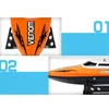 Bateau RC à grande vitesse 2,4 GHz 4 canaux Racing Télécommande Bateau Jouets pour enfants