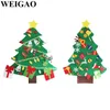 Albero di Natale in feltro fai-da-te con ornamenti staccabili Decorazione 3D Bambini Bambini Regalo di Natale Navidad Decor Y201020