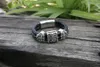 Charm Bracelets Viking Slavic Cowhide Bracelet Men Black Braided Leather Cuff Stainless Steel Magnetic Clasp 100% Genuine Bangles1