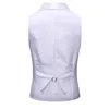 Beyaz Şal Yaka Smokin Yelek Erkekler Suit Elbise Marka Ince Kolsuz Yelek Yelek Erkek Parti Düğün Damat Jile Homme Kostüm 220225
