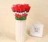 Simulazione fiore rosa rose rosse singole orso cartone animato con un adesivo a forma di cuore regalo di San Valentino forniture di nozze SN5051