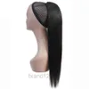 Silky Straight Ponytail Human Hair Brazilian Drawstring Ponytail 1 Piece Clip In Hair Extensions 1B Pony Tail