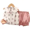 Girl Outfit Sets Kids Sportswear Clothes Fashion 2022 Summer Suit Sport Toddler Baby Clothing Children T Y220312