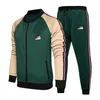 Herrmode Tracksuit Brand Sweat Suits Stand Collar Baseball Jacket Sweatpants 2 Piece Set Men Sportwear Jogger Set 201210