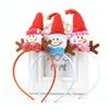 Fascia per corna di Natale Babbo Natale Pupazzo di neve Fascia per capelli Copricapo per bambini Puntelli per feste di ballo1