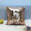 Glitter Sequin Pillowcase Glitter Mermaid Cushion Cover Pillow Magical Throw Pillow Case Home Decorative Car Sofa Pillowcase I0307