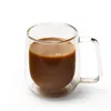 300ML Double Layer Glass Beer Mugs Heat-resistant Glass Coffee Cup Transparent Drinkware Drink Office Simple Style High Quality Mug