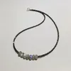 Collier Auroras en argent Sterling 925, Labradorite, spinelle noire, couleur or, nouvelle collection, Q0531