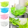 Kitchen Dish Sink Drainer Drying Rack Wash Holder Basket Organizer Tray Kitchen Rack Dish Water Drain Bowl Chopsticks Bowl Y200429