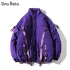 Una Reta Winter Jacket Coats Men Casual Windbreaker Jackets Mens Parka Plus Size Hip Hop Bandage Design Coat