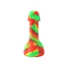 Printing special Silicone water hand Hookah 13.27" Smoking Water Pipes Silicon Tube Oil Rig Mini Silicone Bongs 5 Pcs/lot