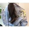 Denim katoenen jas modieuze kralen borduurwerk Koreanstyle Losfit Elegant Short Jacket Women039S UT217 2010146704235