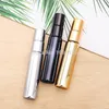 Storage Bottles & Jars 10ml Electroplate UV Glass Tubular Bottle 17mm Diameter Black Gold Silver Spray Refillable Portable Perfume Vial