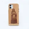 Factory High Quailty Cherry Wood Cases Mobile Phone Wooden Cover For Iphone 12 pro max 114099143