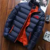 XXXXL New Winter Jacket Men Fashion Stand Collar Male Parka Jacket Mens Solid Thick Jackets and Coats Man Parkas 201023