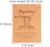 남자 여자 12 별자리 조디악 로그인 펜던트 목걸이 크리스탈 양자리 레오 12 별자리 쥬얼리 키즈 크리스마스 선물