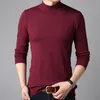 Liseaven uomini maglioni di cachemire maniche lunghe Pull Homme tinta unita maglione pullover da uomo Top 201022