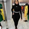 FQLWL White Black Fitness 2 Piece Set Women Suit Sportwear Summer Outfits Long Sleeve Crop Top Leggings Ladies Tracksuit Female T200624