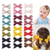 24pcs / 12Pairs sammet baby 4inch bows metallklipp Barrettes Hårtillbehör för småbarn tjejer LJ201226