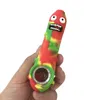 Pipa in silicone colorato stile serpente goloso da 6 pollici portatile Pipa in vetro a mano Mini tabacco