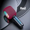 Microphone de karaoké Bluetooth sans fil avec lumières LED Machine de karaoké portable avec chant magique pour enfants adultes cadeau