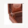 Briefcases Mens Laptop Briefcase Business Notebook Brief Case Genuine Leather Cowhide Password Brown/Black1