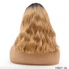 Ombre Cor Totalmente Sintética Rendas Peruca Peruca Simulação Humano Cabelo Lacefront Perucas 14 ~ 26 polegadas 19626-2610