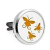 Mariposa Árbol de la vida aceite esencial coche Perfume difusor medallón ventilación Clip colgante magnético aleatorio enviar 10 Uds almohadillas de aceite como regalo