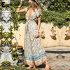 Everkaki Boho Floral Print Rompers Jumpsuits Women Spring Justerbara Sashes Button Lamer Jumpsuits Rompers Female Summer T200509