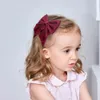 Crianças Meninas Big Bow Barrettes Color Cor Sólida Pano Bowknot Clipes Pinos De Cabelo Pins Lolita Hairegrips Clip Kids Hair Acessórios 4.5inch 20 cores